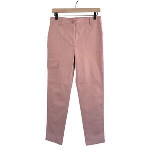 Talbots Pink Slim Straight Leg Utility Cargo Pants Size 4
